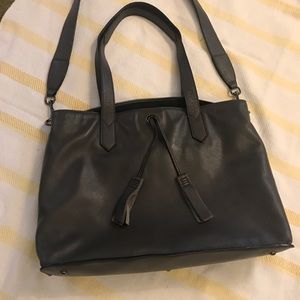 EUC Joelle Hawkins gray leather tote
